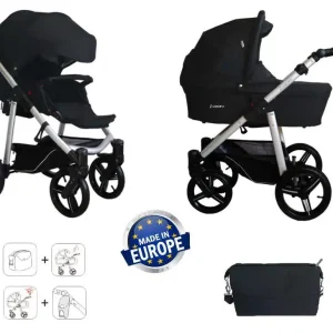 Carro Bebé Dúo Vizaro Onyx 2025 – Chasis Plata