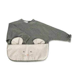 Babero con Mangas Impermeable Poppy Musgo | Bolsillo Recogemigas (6m-3a)