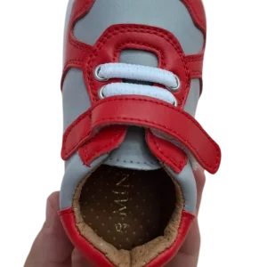 Calzado Barefoot Bamba GRIS y ROJO MiniShuu – Talla 20