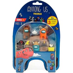 Among Us S2 Pack 5 Figuras Gorro Blanco