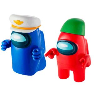 Among Us S2 Acción Pack Azul y Rojo