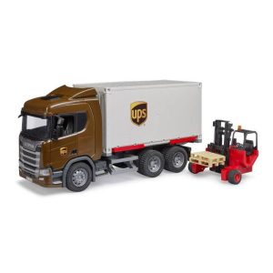 Bruder 3582 – Camión Scania Super 560R UPS con Carretilla