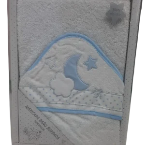 Capa De Baño Bordada Azul