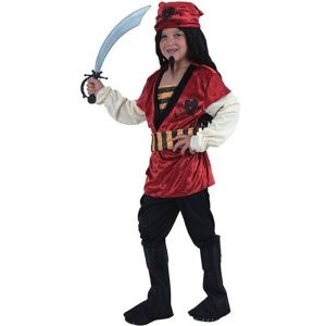 Disfraz Pirata Rojo 7-9 Años