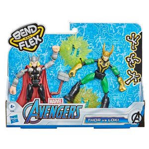 Avengers Bend Flex Figuras Thor vs Loki