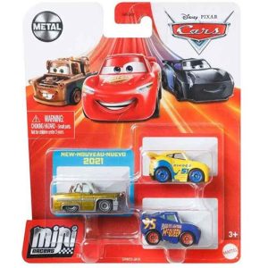 Cars Pack 3 Coches Mini Racers Tex Dinoco