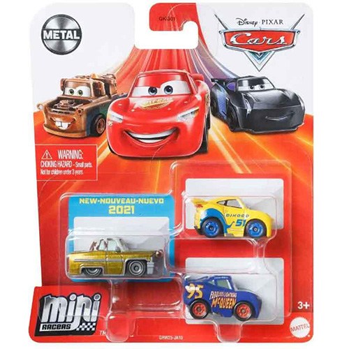 Cars Pack 3 Coches Mini Racers Tex Dinoco