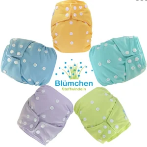 Pañal TE1 Unitalla Algodón Orgánico Snaps Blümchen