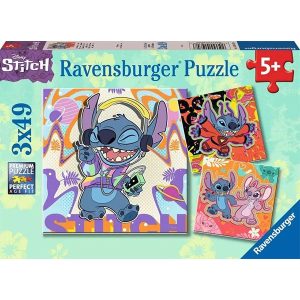 Disney Stitch Puzzle 3×49 pcs