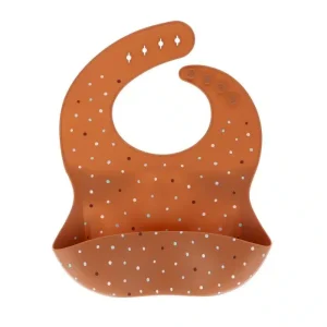 Babero Silicona Dots Brown