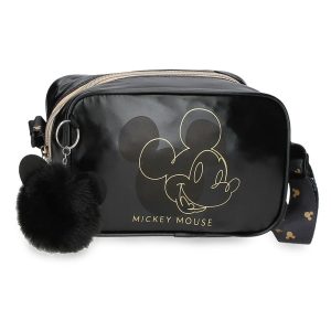 Bandolera – Bolso: Mickey Mouse Outline Negro Peq.