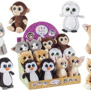 Peluche animal ojos brillantes 21cm