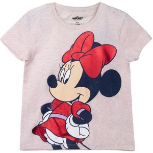 Camiseta corta – Disney: Minnie vestido rojo (5 añ