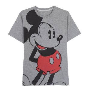 Camiseta- Mickey Mouse: gris (Adulto L)