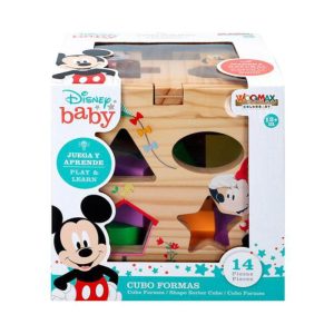 Cubo madera formas disney baby