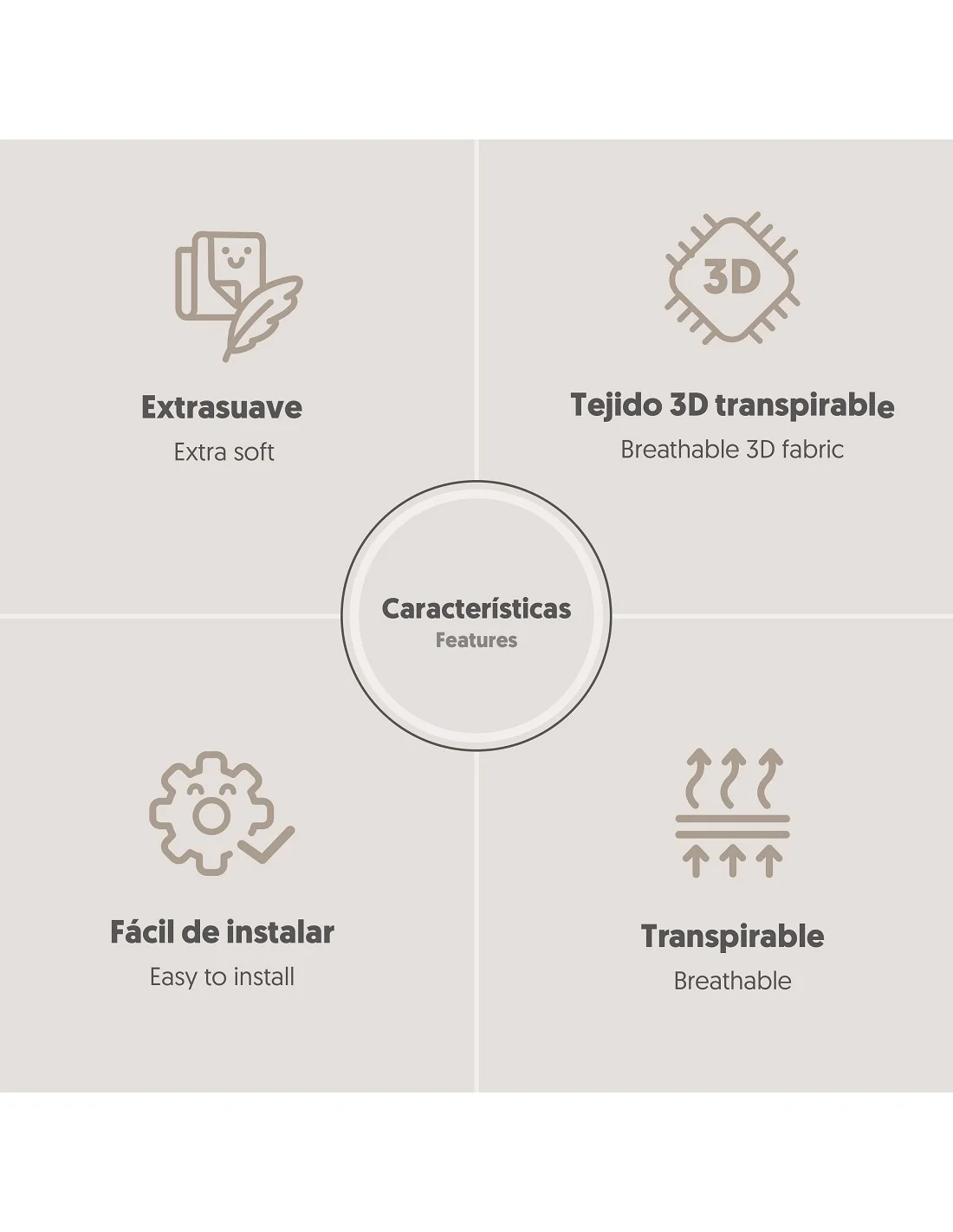 Colchoneta Silla Paseo Universal Vichy Rosa Interbaby - Imagen 3