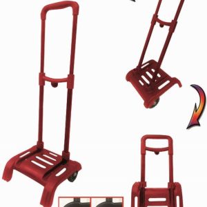 Carrito escolar plegable rojo