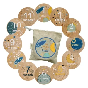 Placas de Madera Cumplemés Bebé – Astronauta