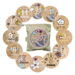 Placas de Madera Cumplemés Bebé – Princesa