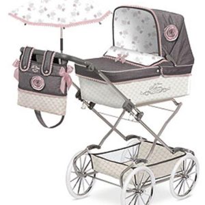 Coche capota cromado reborn