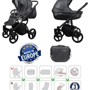 Carro Bebé Dúo Vizaro Pearl 2025 – Chasis Negro