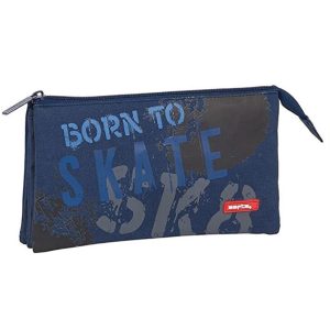 Estuche – Triple: Born to Skate Azul