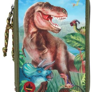 Estuche Triple – Dino World con Luz