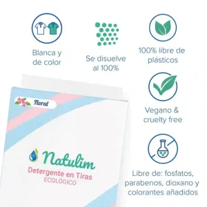 Eco-Tiras Detergente Floral Natulim