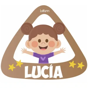 Pegatina Bebé a Bordo Niña con Nombre Personalizado