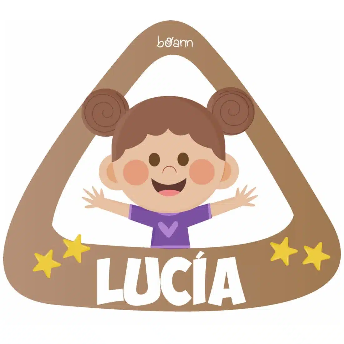 Pegatina Bebé a Bordo Niña con Nombre Personalizado