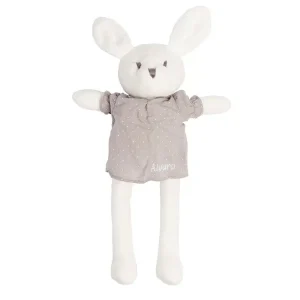 Peluche Conejo Blanco con Camisa Gris Personalizable