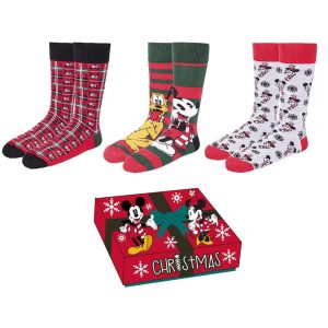 Set 3 Calcetines – Disney: Mickey Mouse Christmas