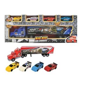 Set de vehiculos – Camion con 4 mini vehiculos