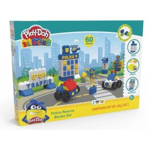 Set plastilina – Play-doh: Blocks Policia (60 pcs)