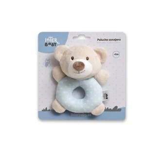 Sonajero Peluche Bebé Osito Azul