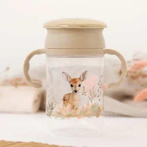 Taza Antiderrame 360º Ciervo Beige 330ml
