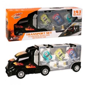 Vehículo – Maletín: Camión transportador con 3 coc